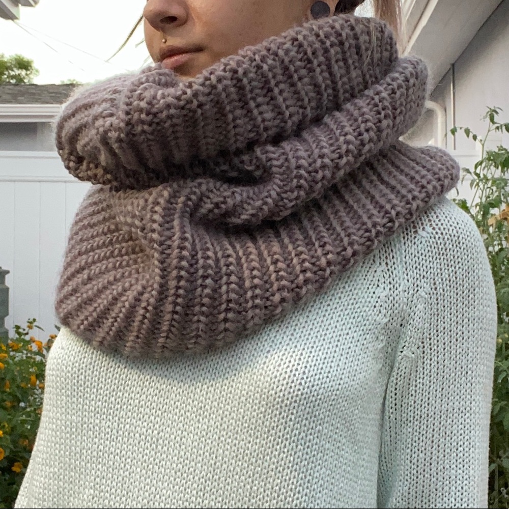 Taupe infinity scarf